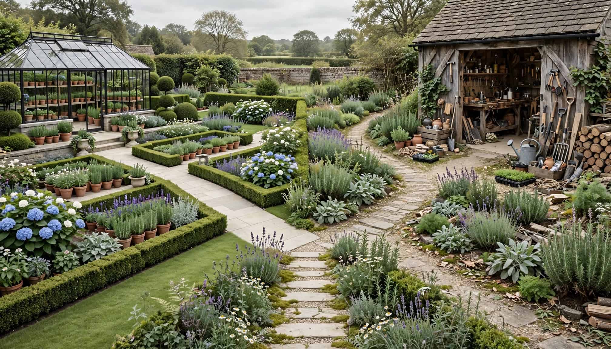 Commenting on WordPress.com vs WordPress.org: What Changes? 4 Two garden paths lead toward a manicured garden and a tool-filled workshop.